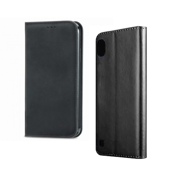 Capa Flip de Couro com Bolso Interno para Samsung Galaxy A10 Preto